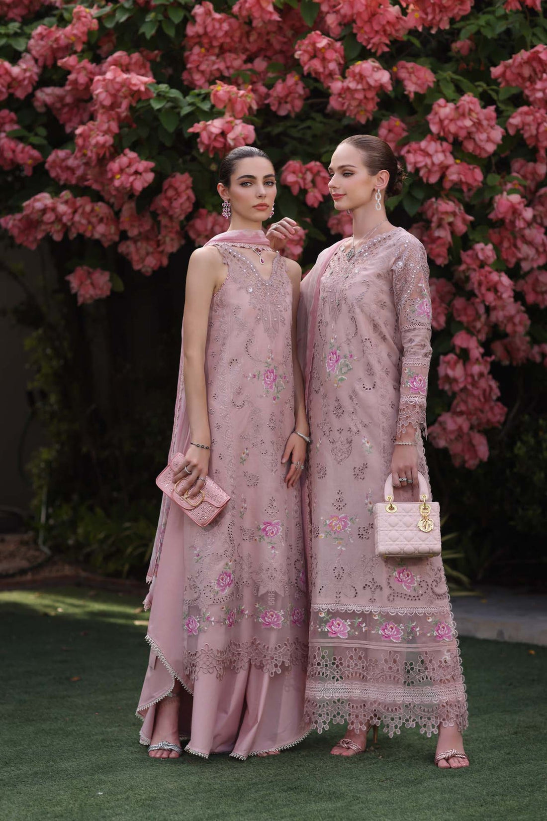 Saadia Asad D8- Pink Luxury Eid Schiffli Laserkari 25