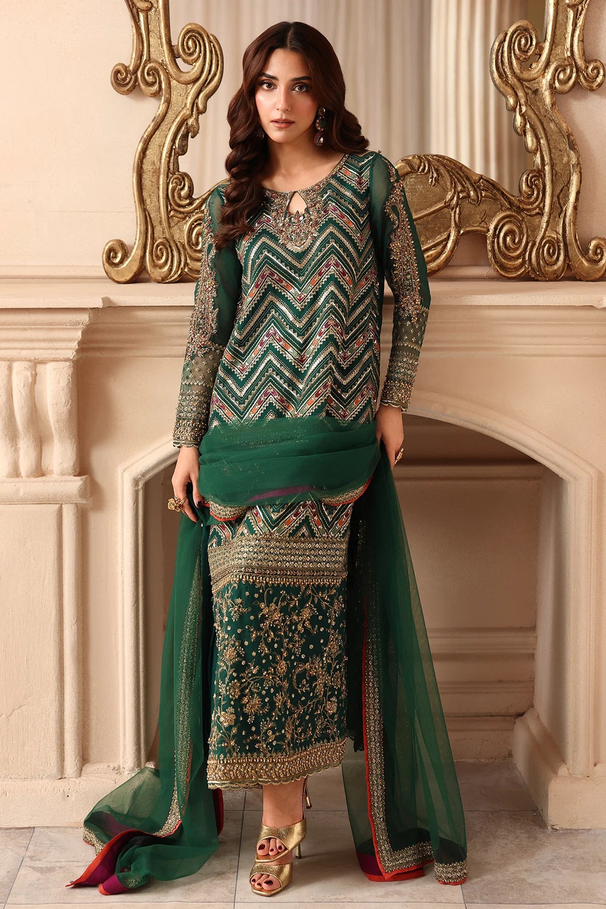 Charizma Dastan-e-Jashan Luxury Chiffon Vol-01 | 3-Piece Unstitched Suite (DJW6-07)
