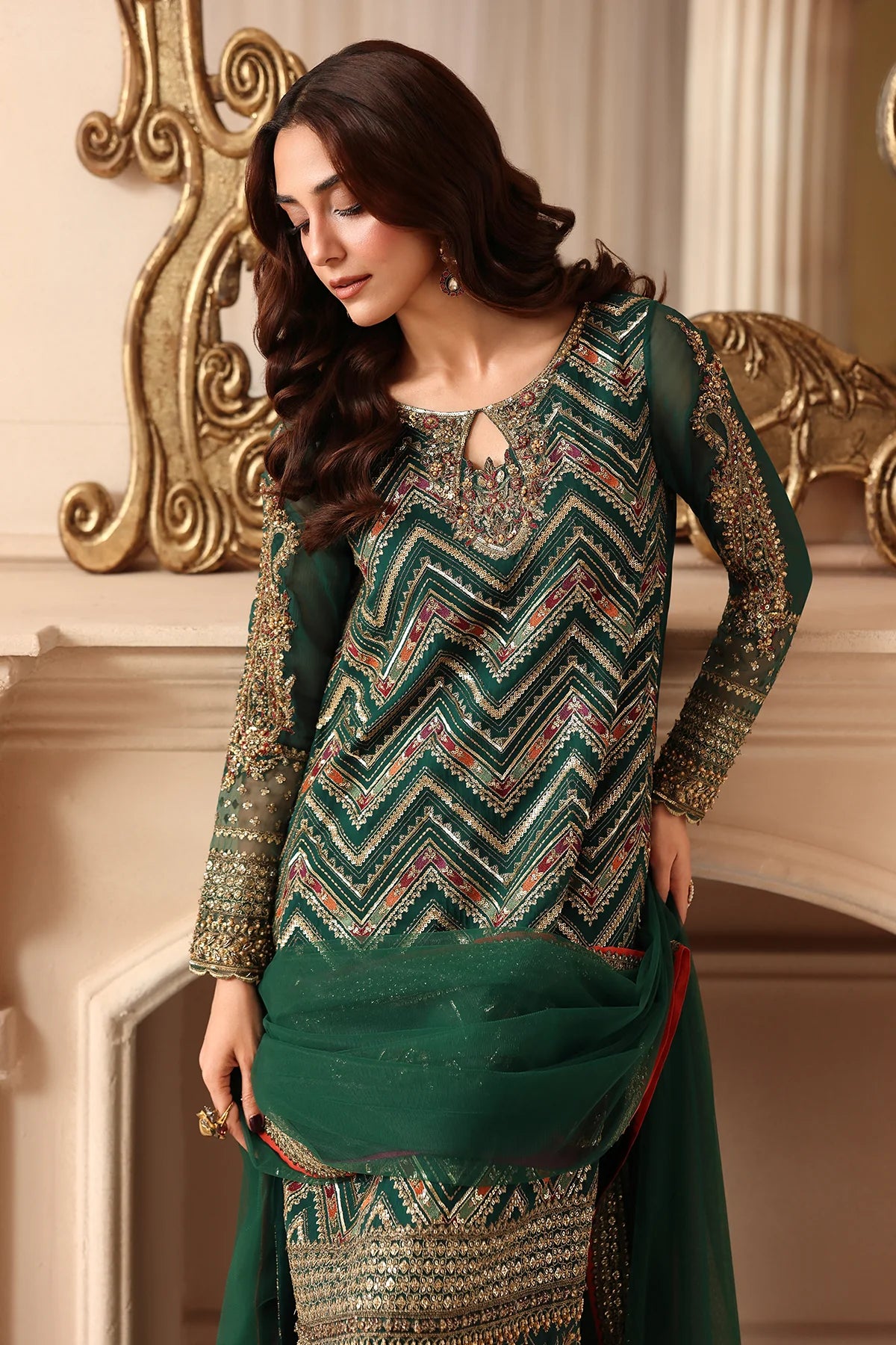 Charizma Dastan-e-Jashan Luxury Chiffon Vol-01 | 3-Piece Unstitched Suite (DJW6-07)