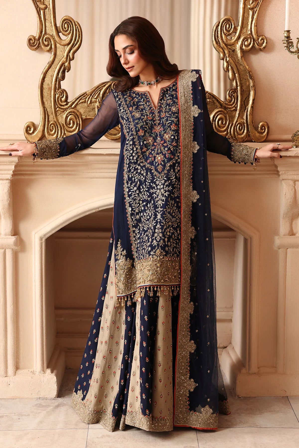 Charizma Dastan-e-Jashan Luxury Chiffon Vol-01 | 3-Piece Unstitched Suite (DJW6-02)