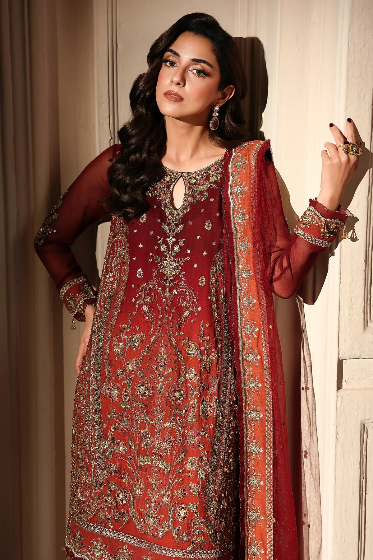 Charizma Dastan-e-Jashan Luxury Chiffon Vol-01 | 3-Piece Unstitched Suite (DJW6-08)