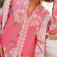 Afrozeh Embroidered Lawn 3-Piece Stitched suite -Dark Pink (Amelune)