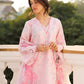 Afrozeh Embroidered Lawn 3-Piece Stitched suite -Pink (Amoura)