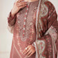 Zovia – Embroidered Dobby Lawn 3-Piece Suit (stitch )